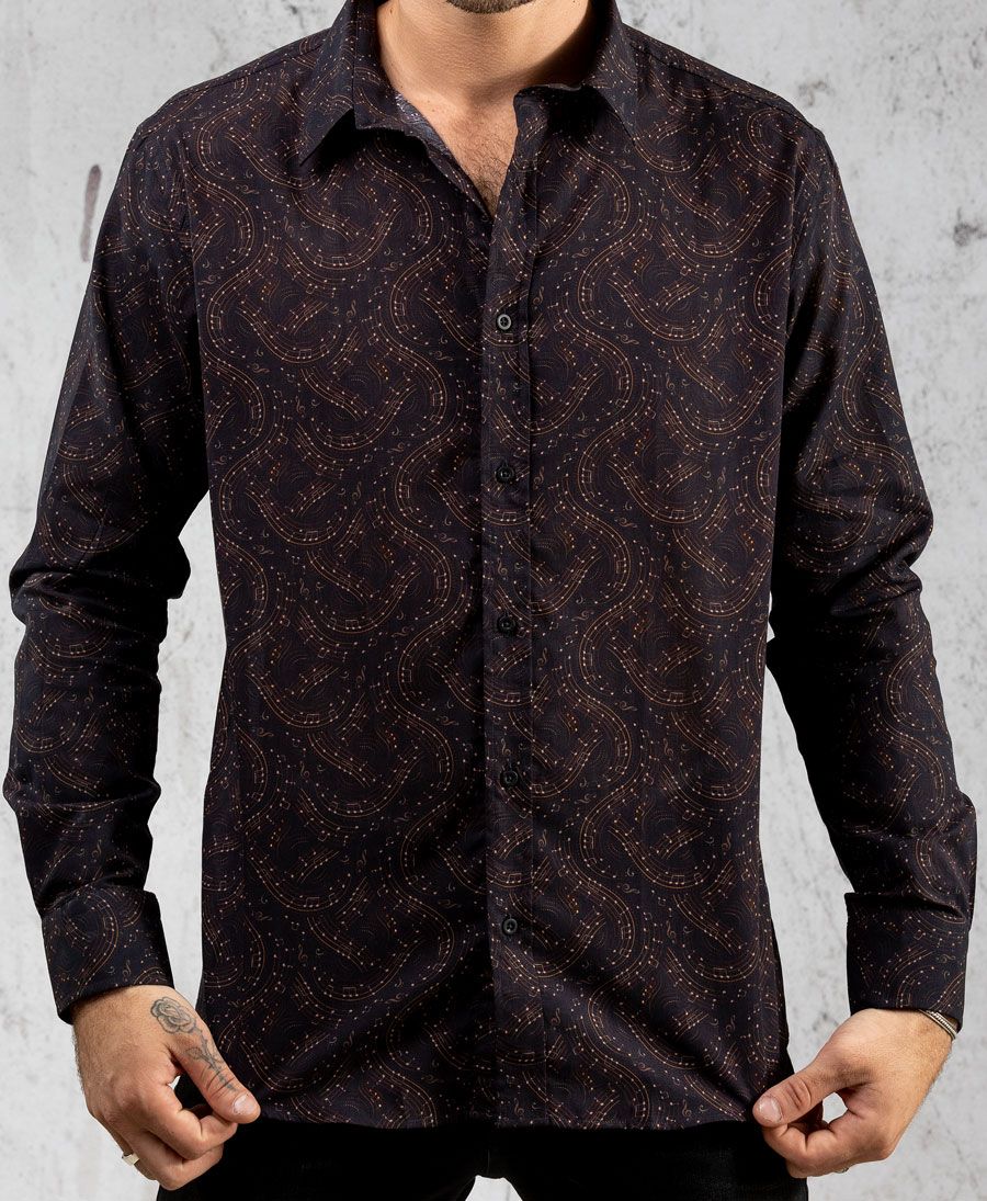 musician gift men button up shirt