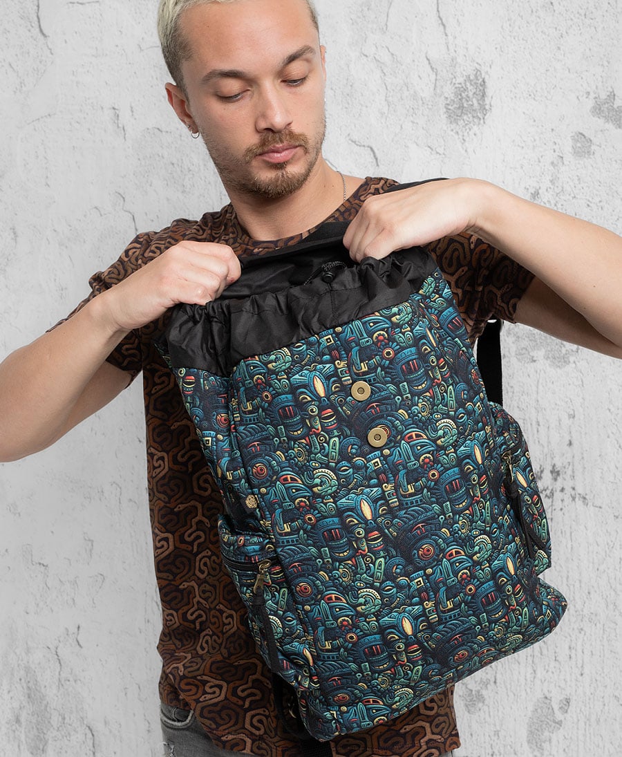 aztec backpack for lap[top vegan