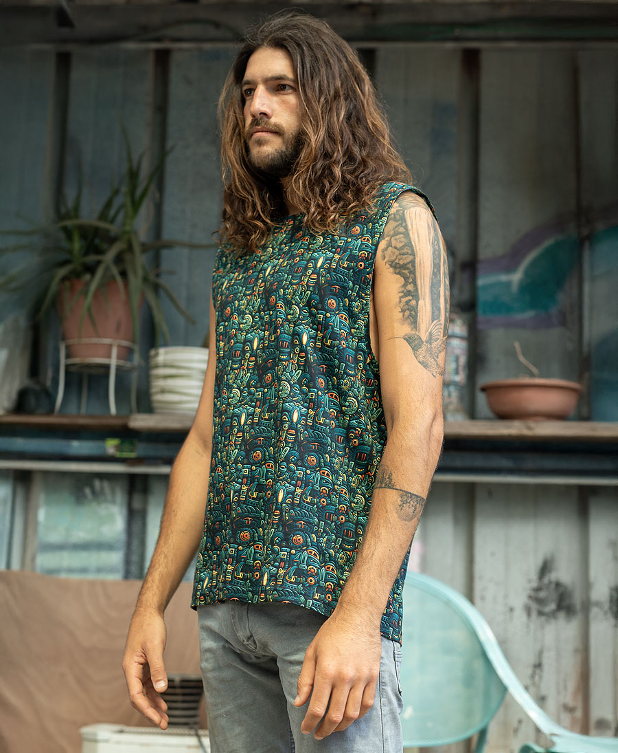 Aztec Printed Tank Top for Men 