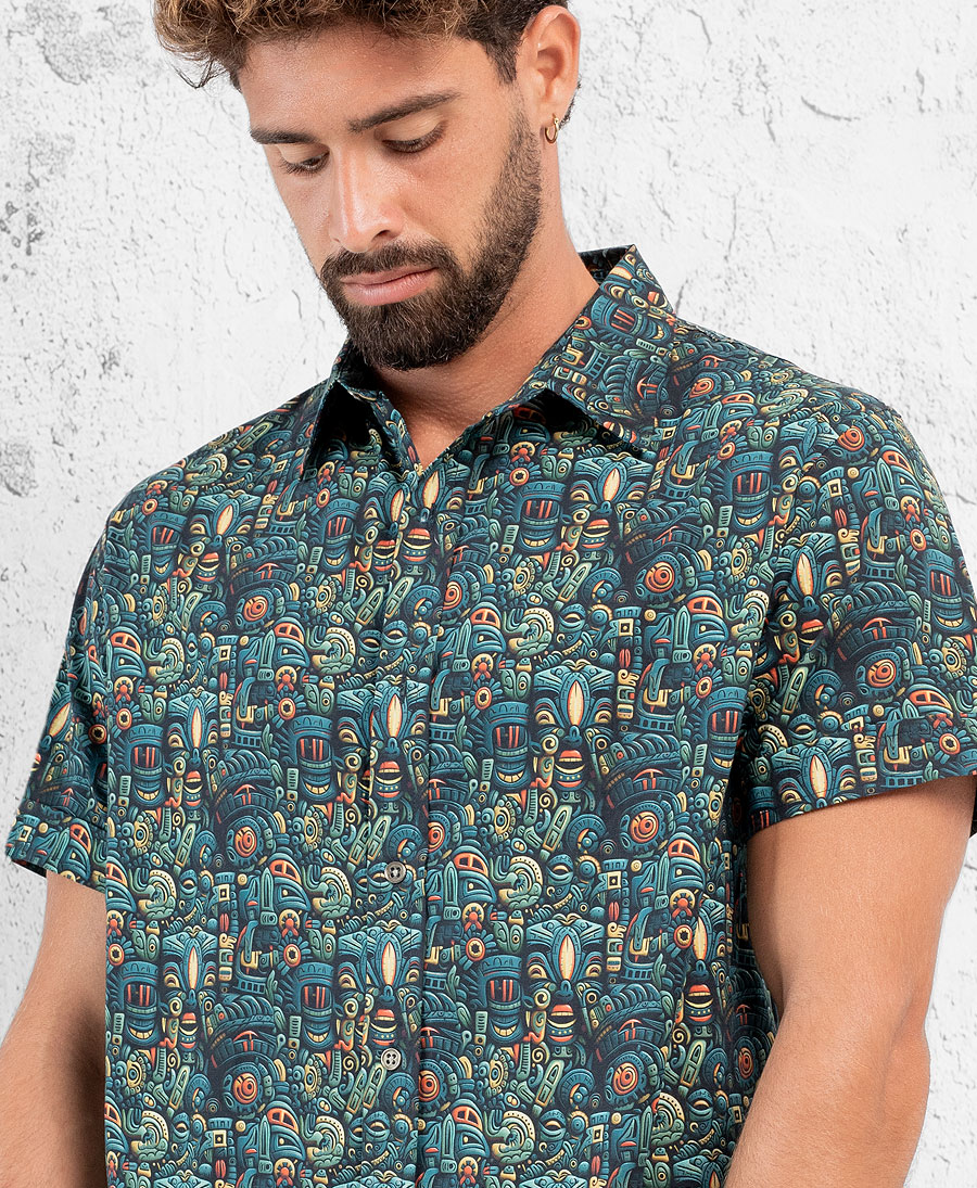 psychedelic button up