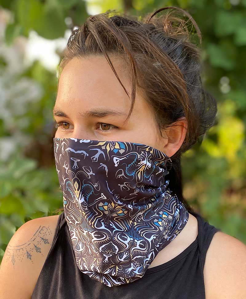Psychedelic Festival Neck Gaiter Bandana Snood Face Mask Tube Scarf
