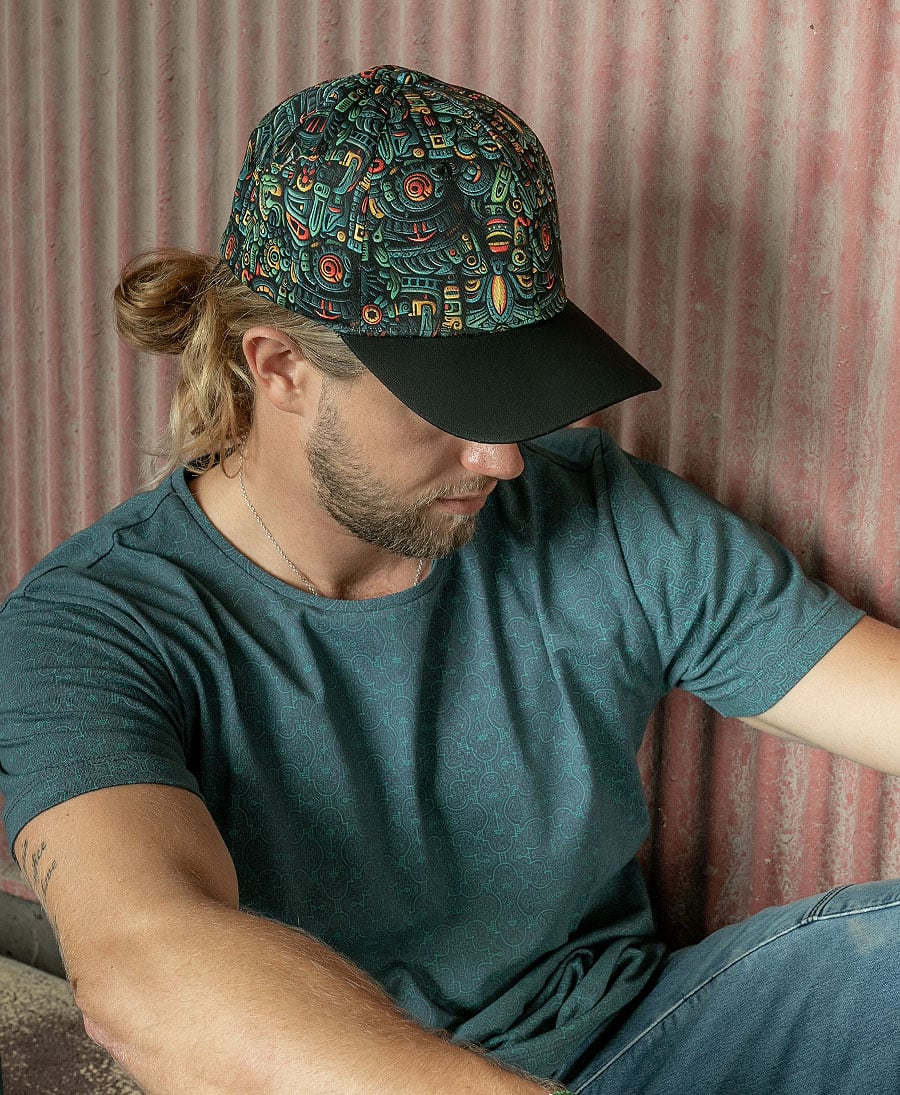 Aztec print hat baseball cap