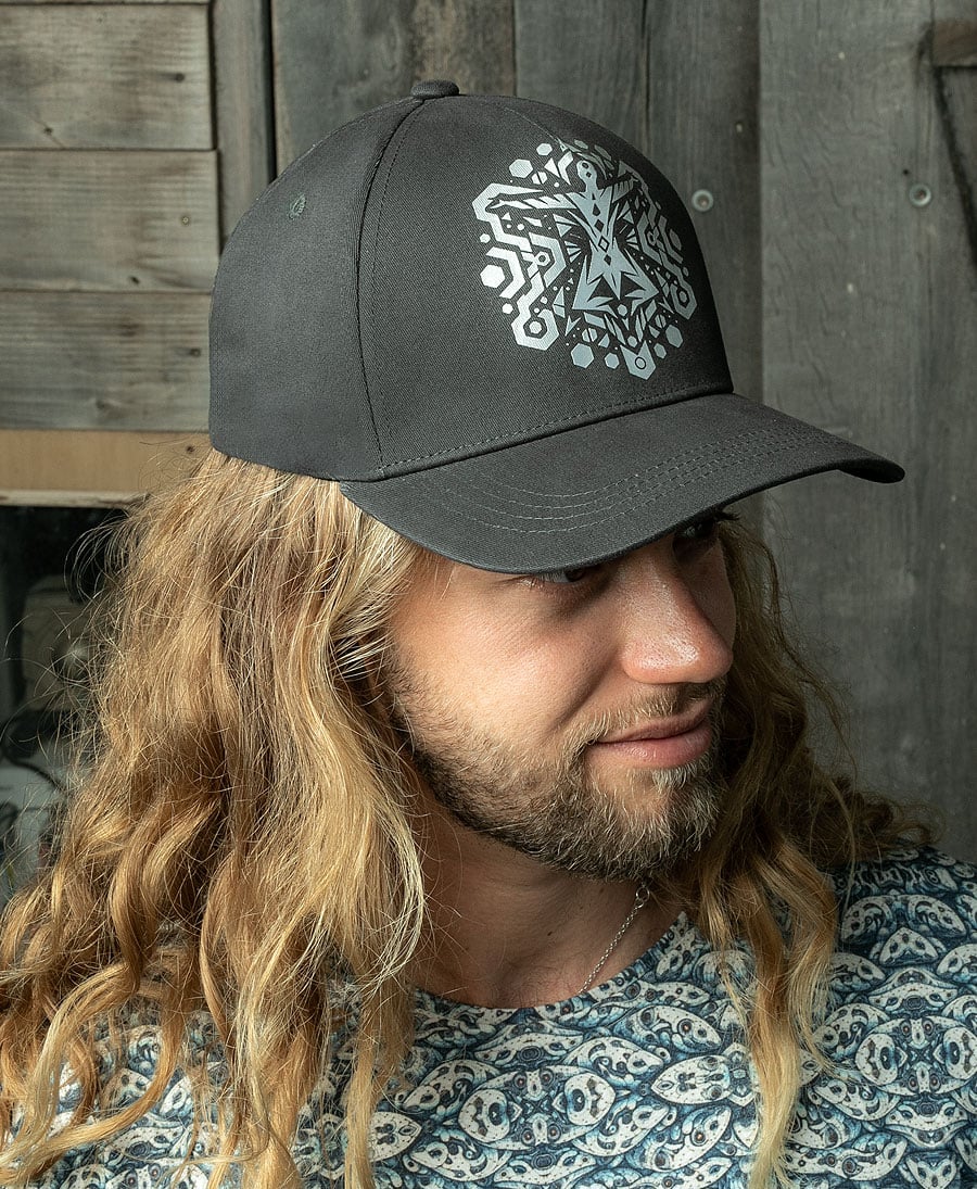 Burning Man print hat baseball cap