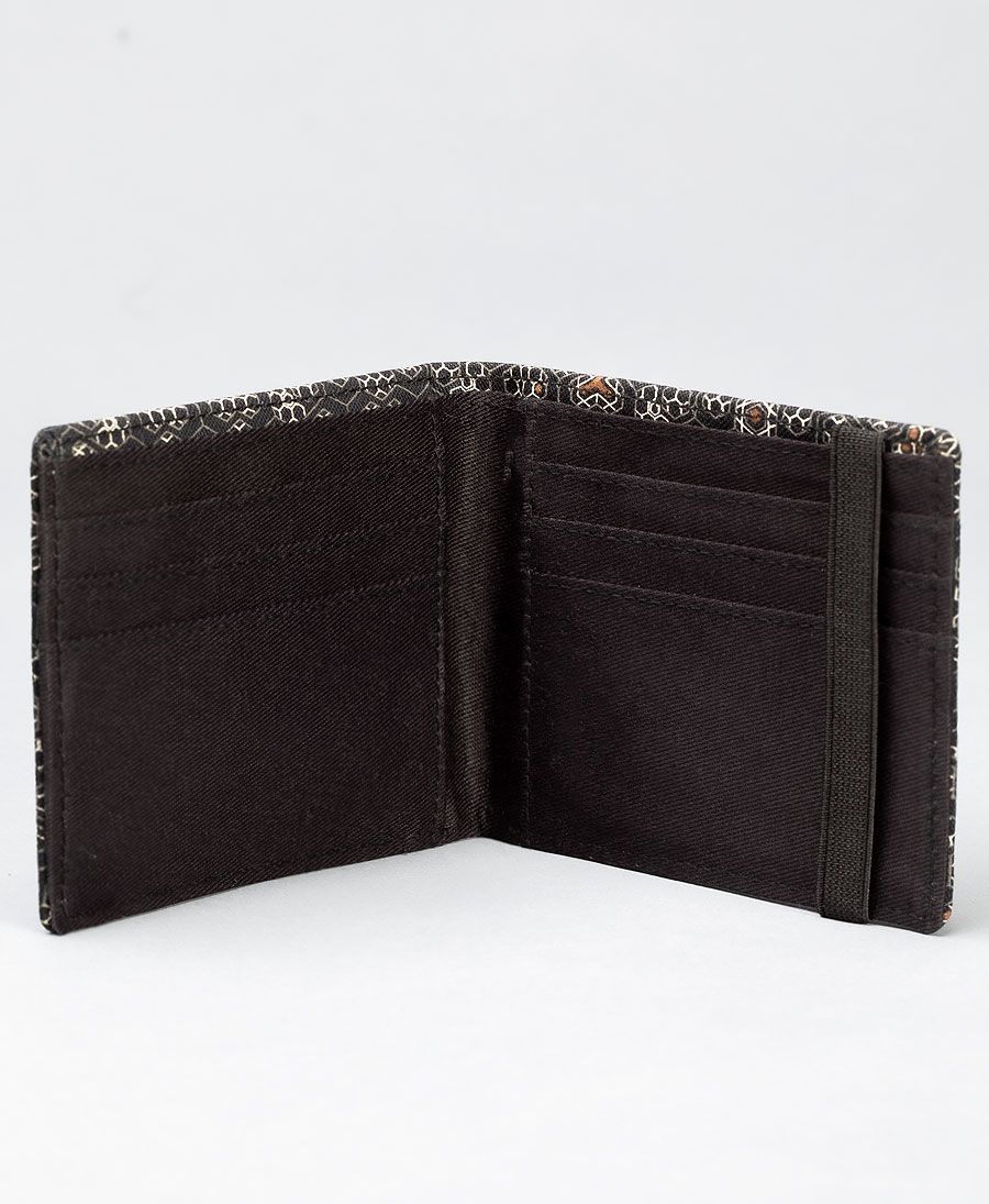 Bee hive mens wallet bifold canvas slim wallet