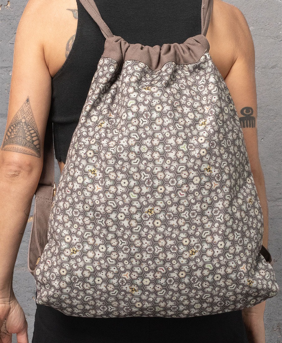 Bee Hive Drawstring Backpack