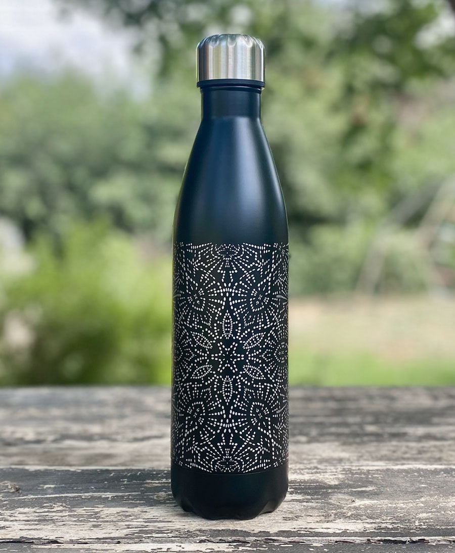 sacred geometry drink water bottle