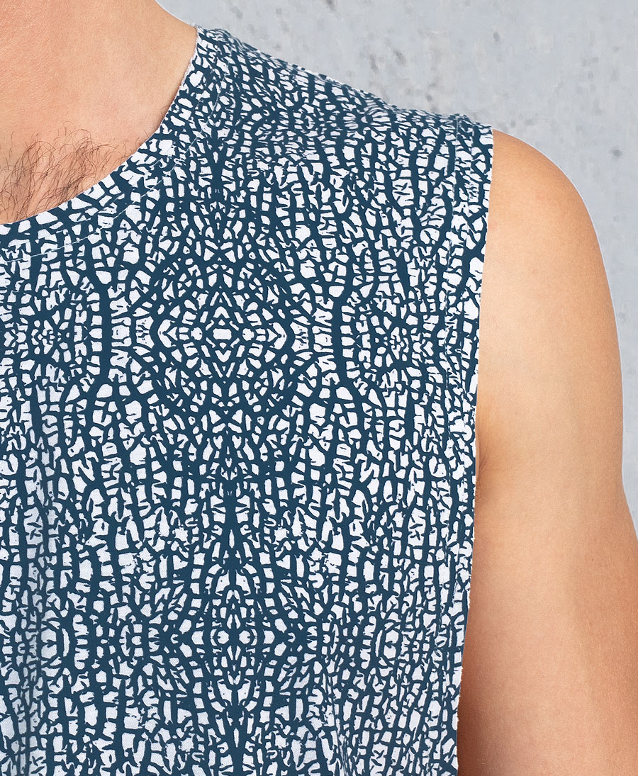 Abstract Print Tank Top for Men Boho Hippie 