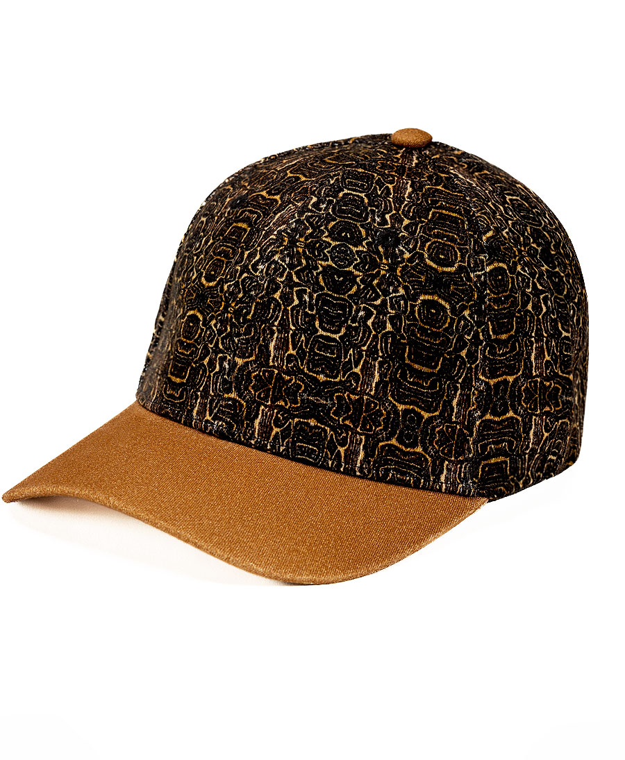 Brown hat printed baseball cap