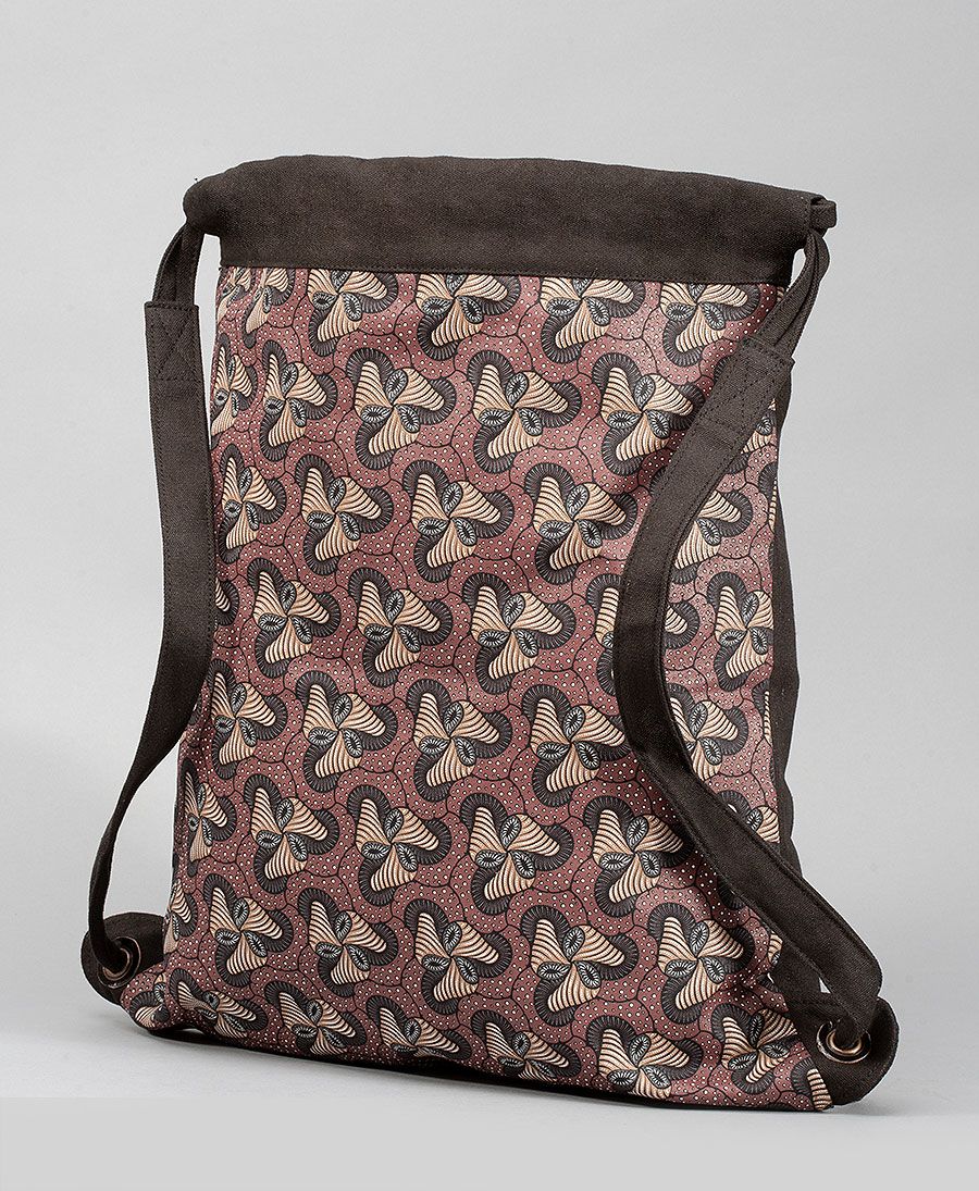 trippy drawstring backpack with magic mushroom print 