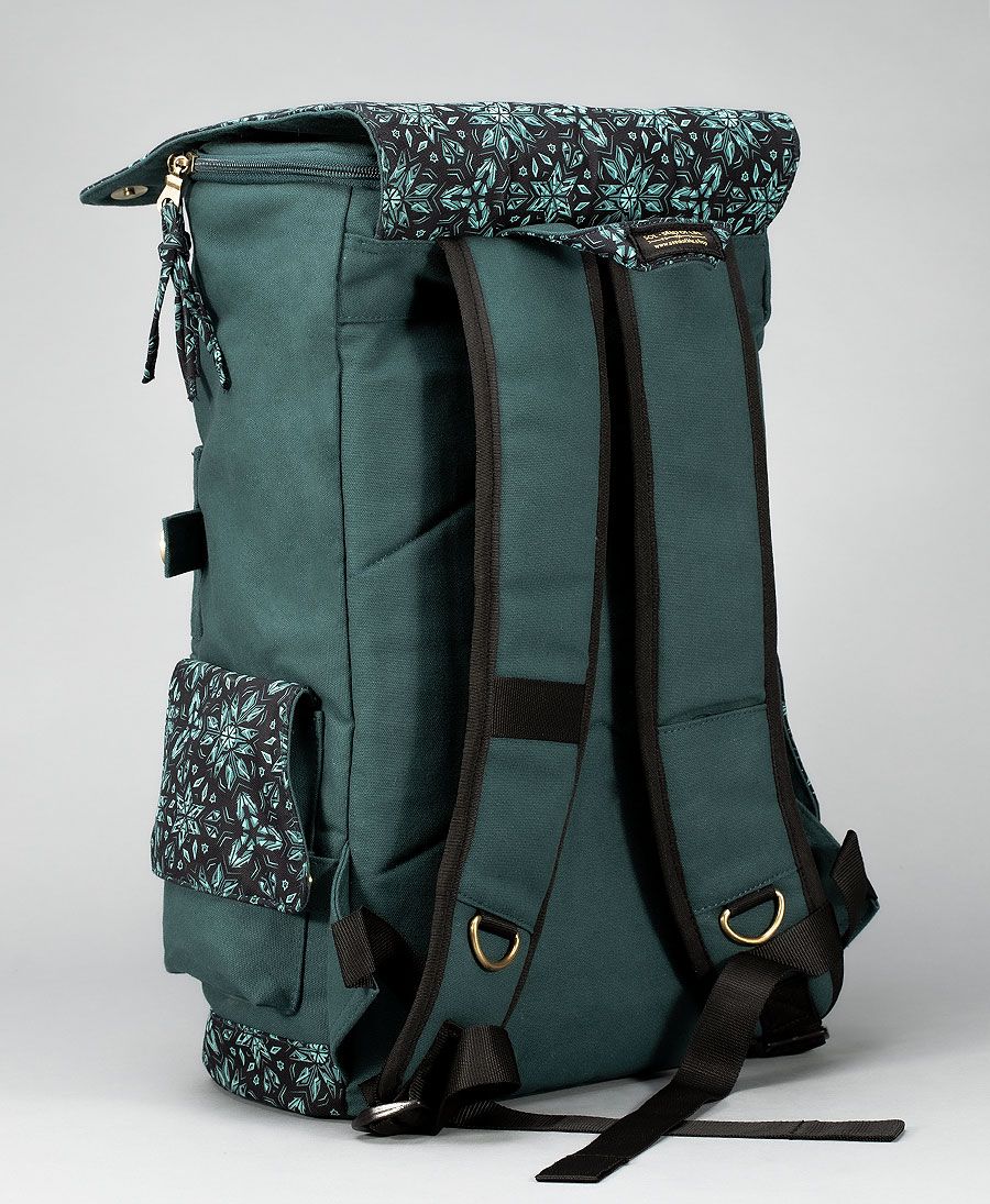 Canvas laptop backpack 15.6 inch boho hippie 