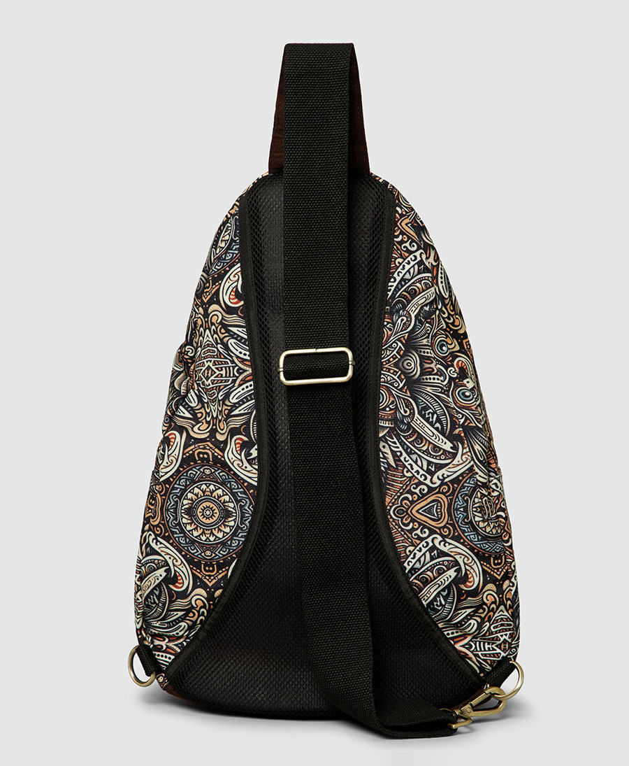 tribal sling backpack vegan