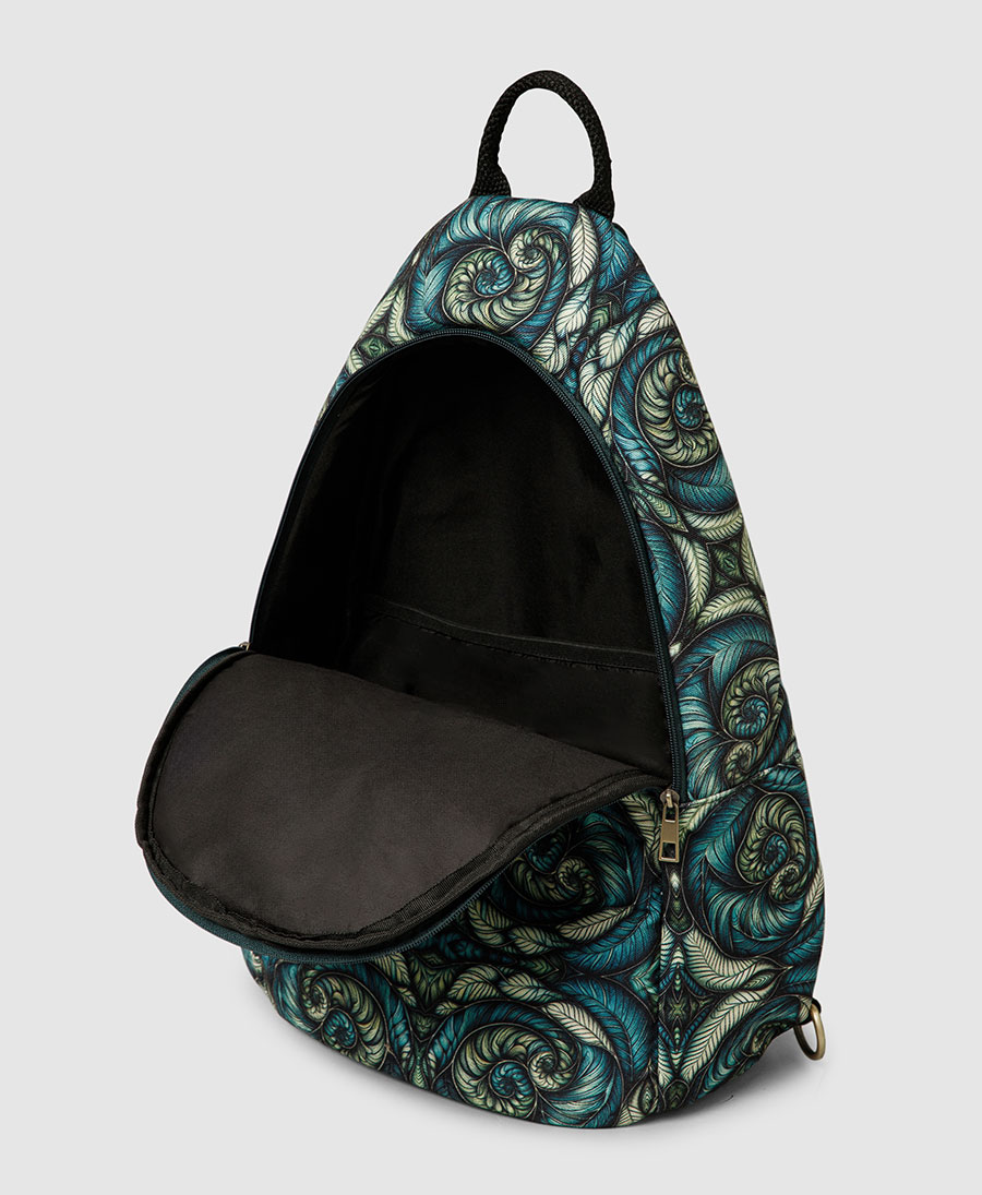 canvas sling backpack printed 