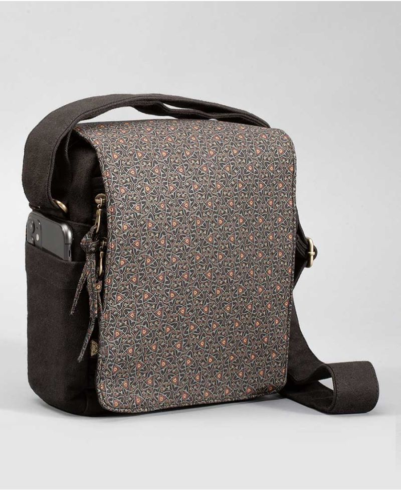 Laptop messenger canvas bag unisex atom molecule