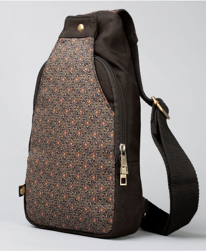 atom molecule sling bag canvas