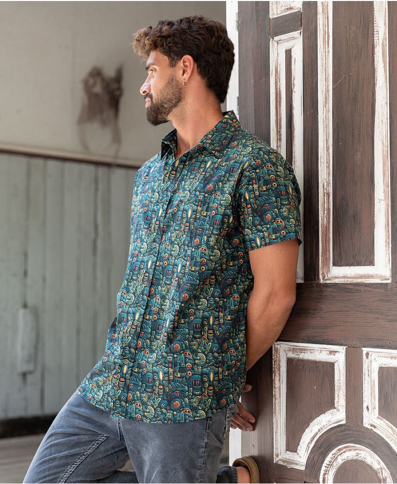 psychedelic button up