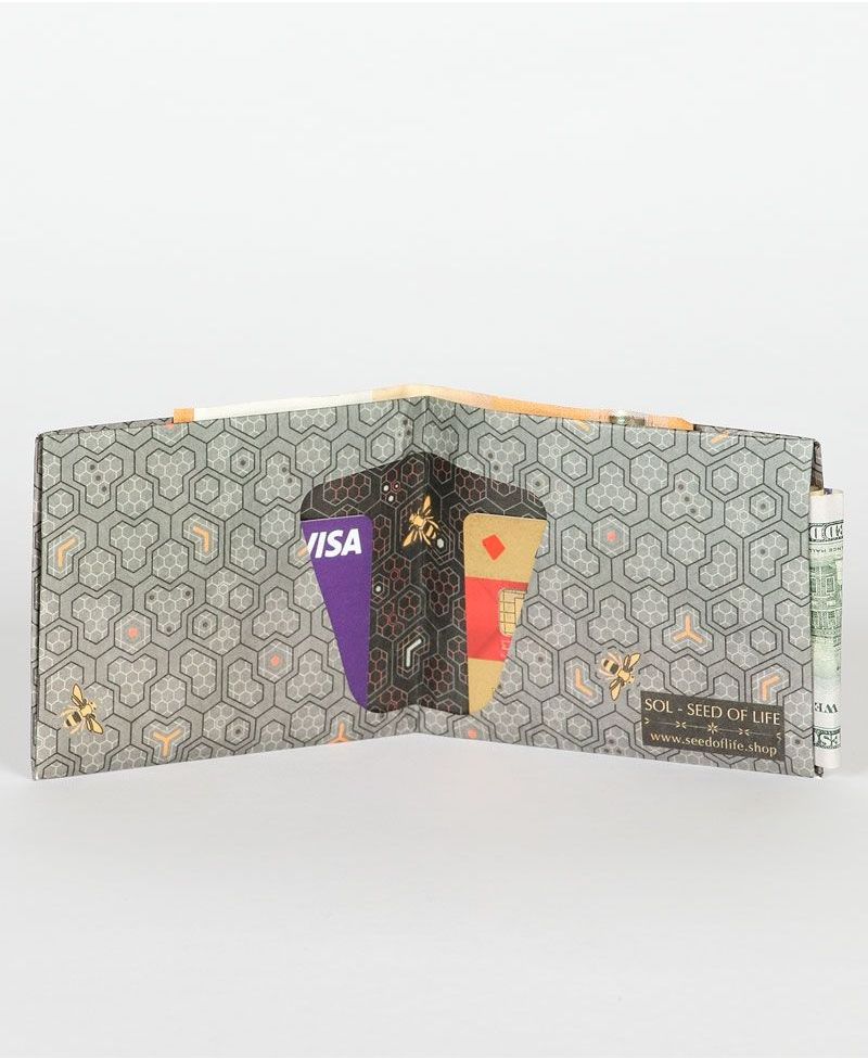 Bees Tyvek Paper Wallet