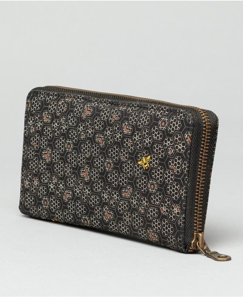 psychedelic women purse wallet with strap lsd molecule
