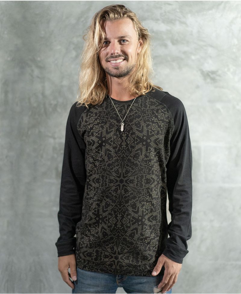 Boho Hippie long sleeve shirt for men 