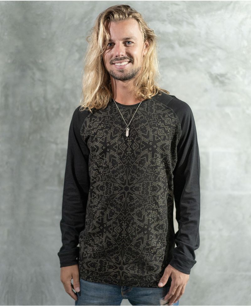 Boho long sleeve shirt for men