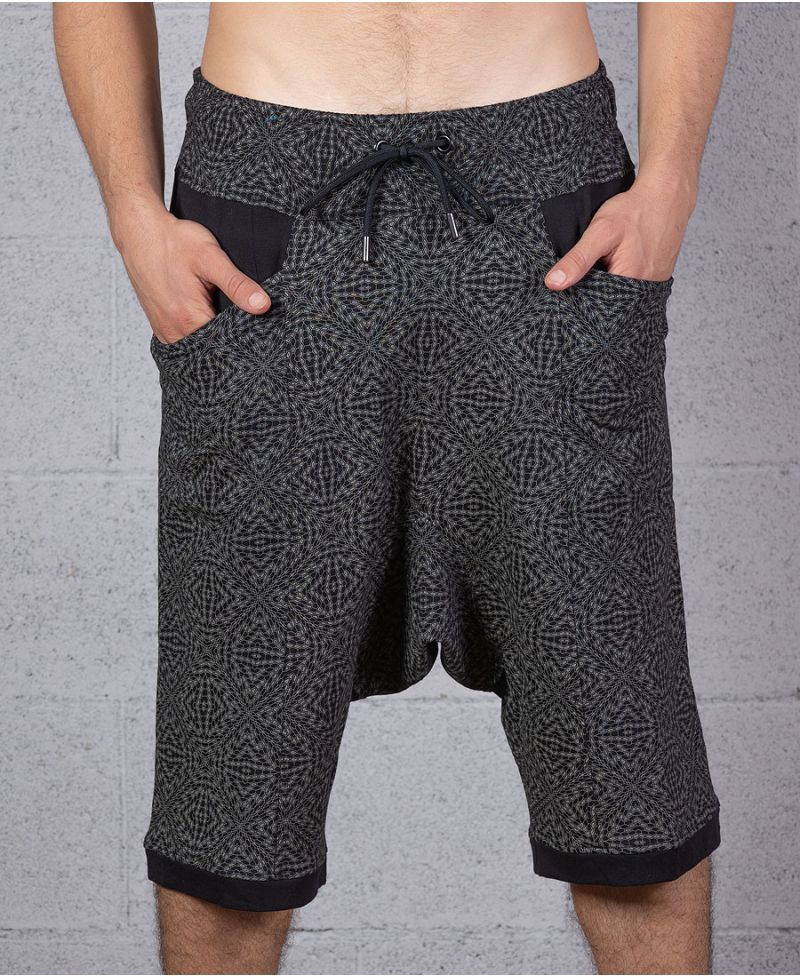 Psychedelic Men's Shorts Cotton Yoga Pants Geometric