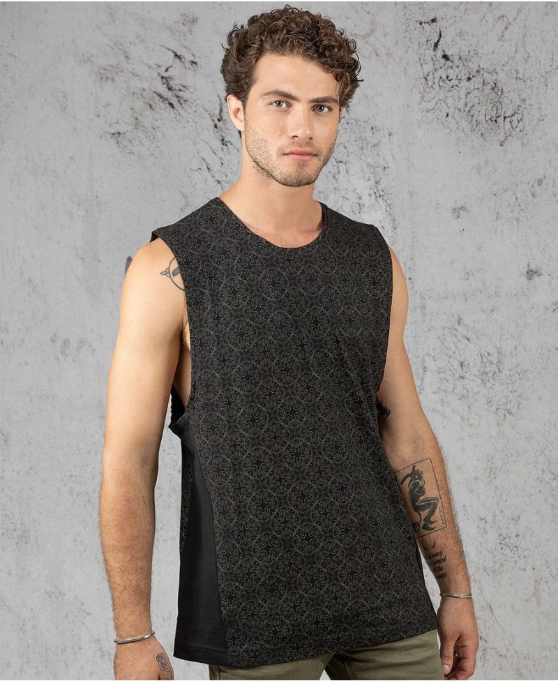 Squarcle Tank Top ➟ Black