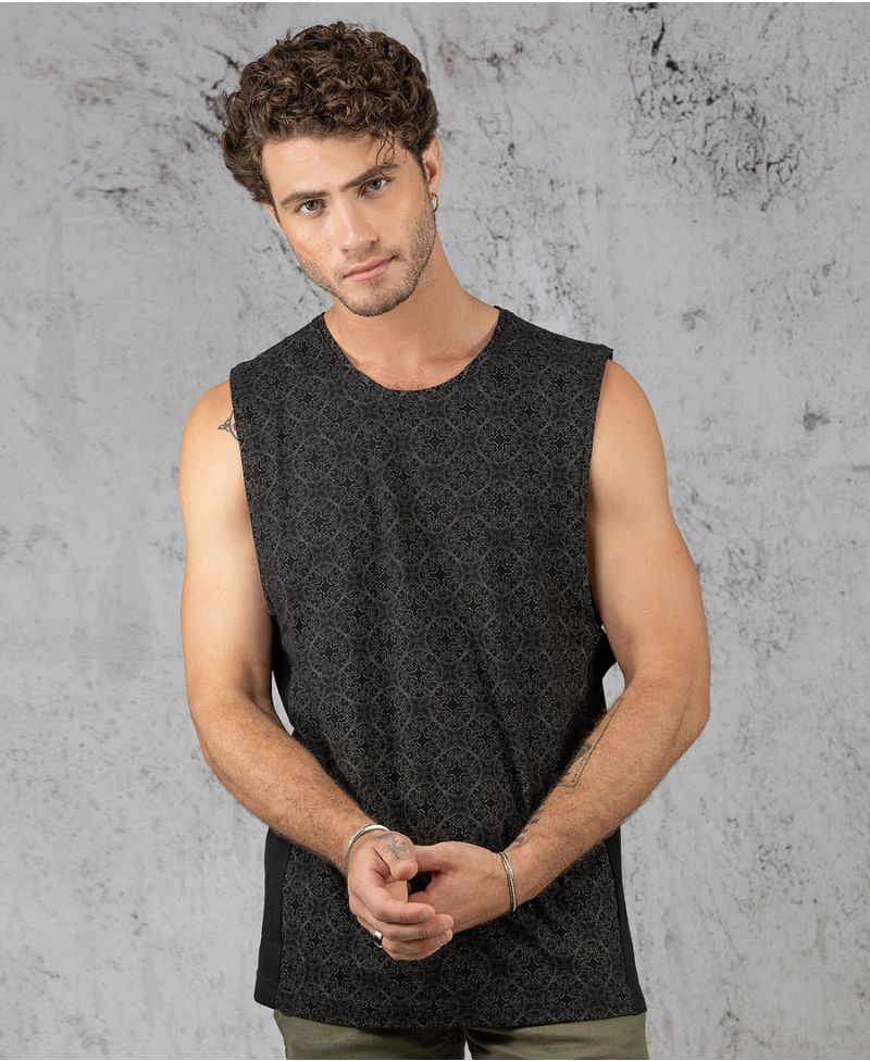 Squarcle Tank Top ➟ Black