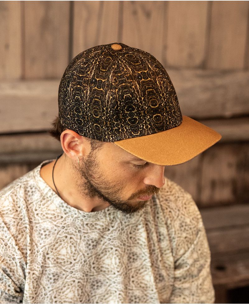 Brown hat printed baseball cap