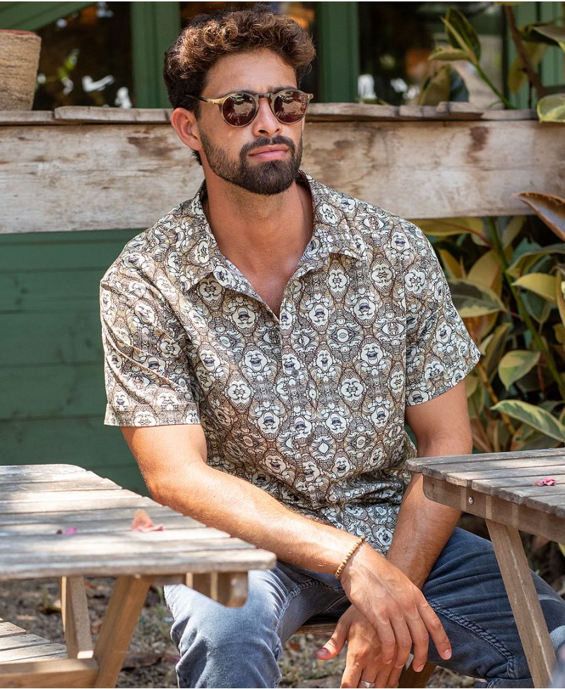 Buddha Button Up Shirt For Man