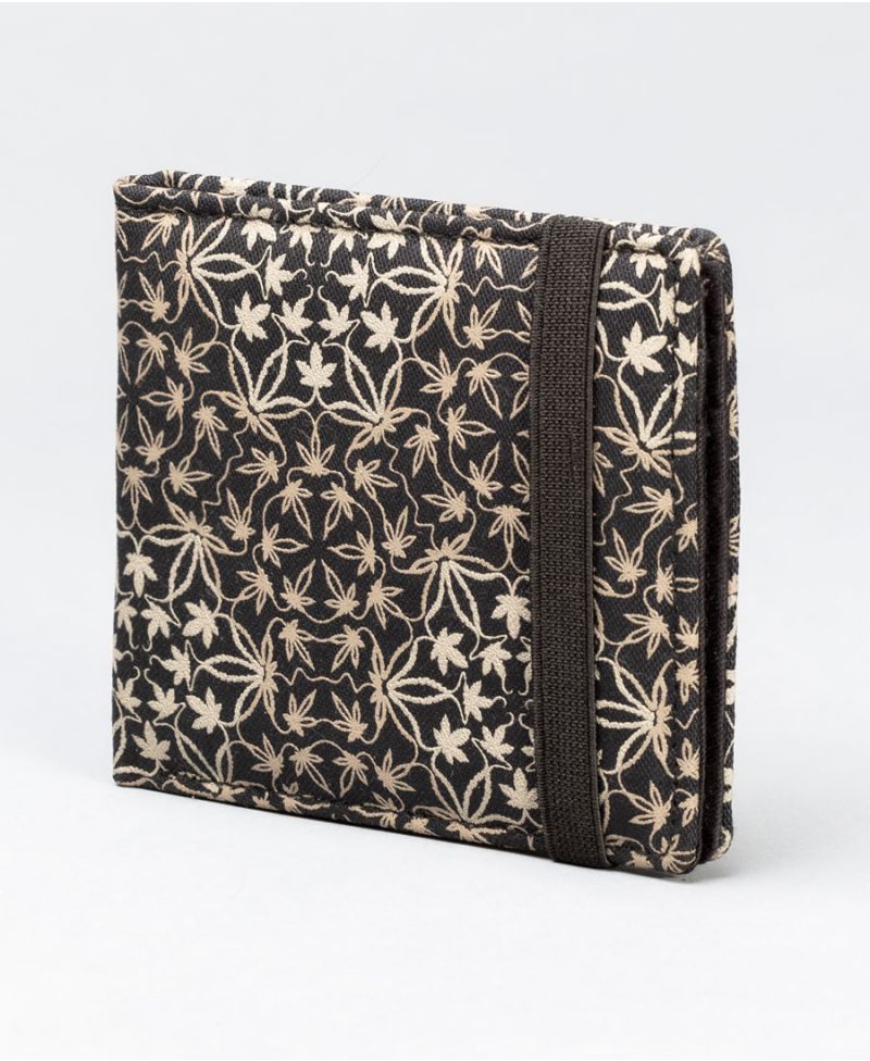 Marijuana Leaf Wallet- Slim Bifold Canvas Design