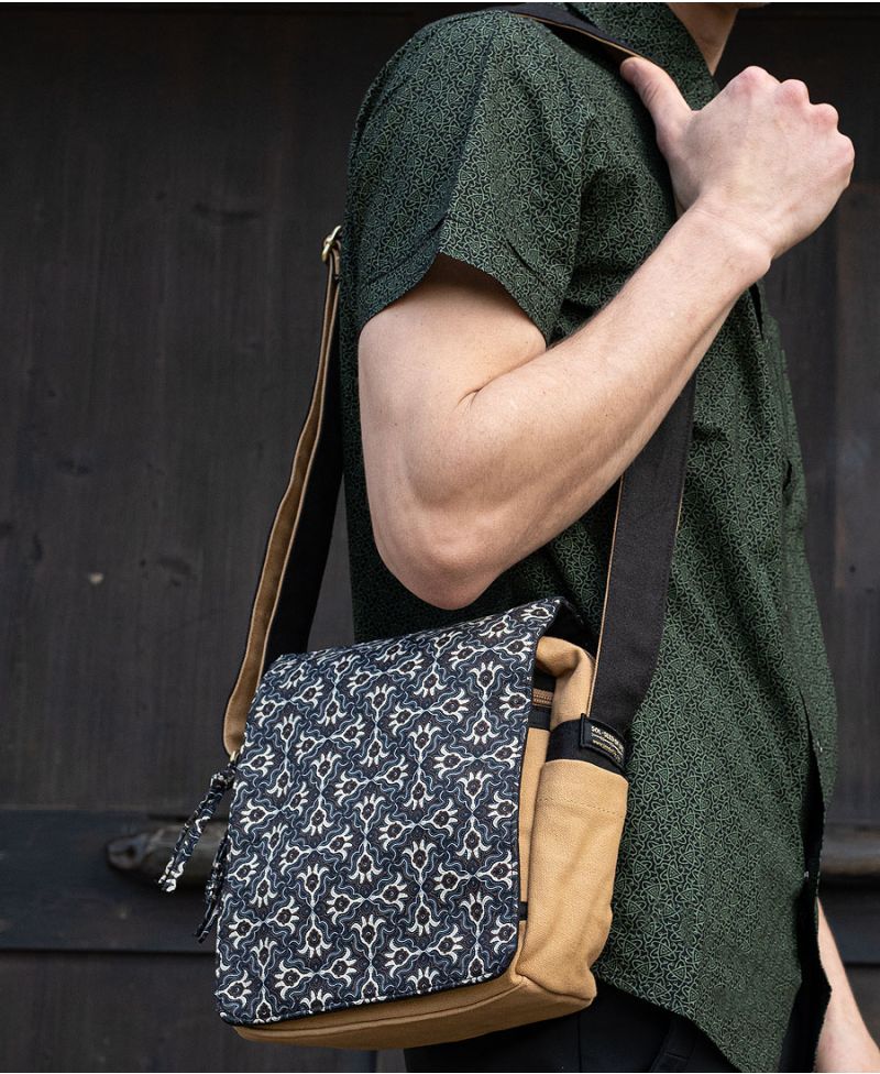 Crossbody Bag, Canvas and Vegan Leather Bag