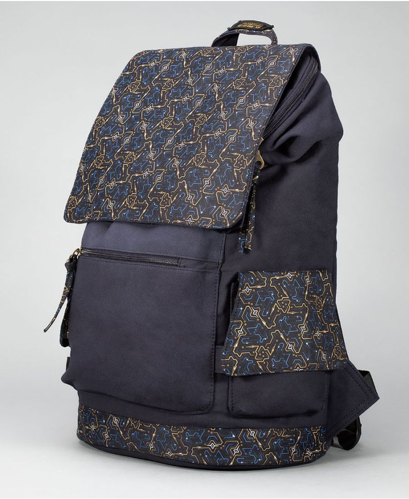 Canvas laptop backpack 15.6 inch psychedelic 