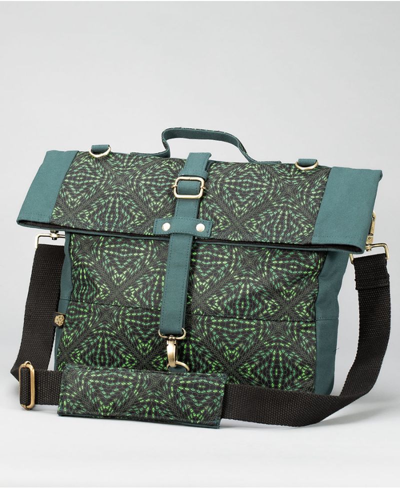 geometric laptop messenger bag unisex 