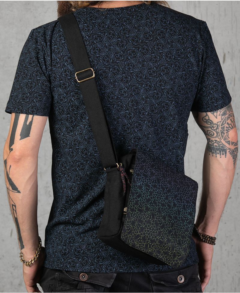 LSD Molecule CrossBody Bag | Purple Green