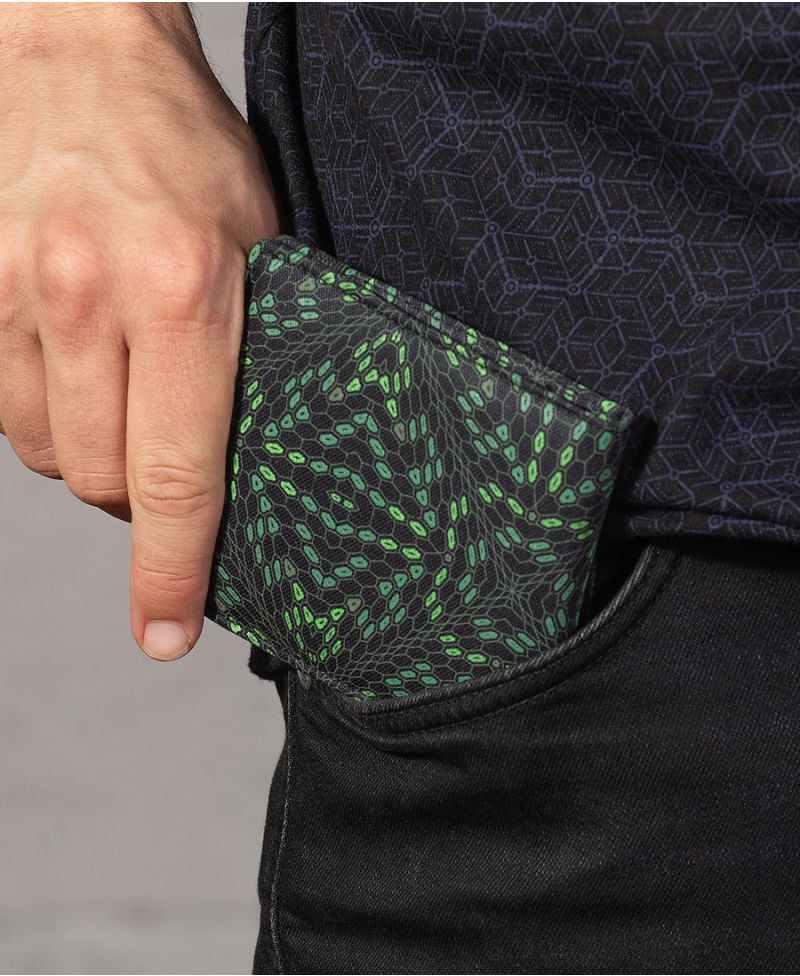 hexagon mens slim wallet 
