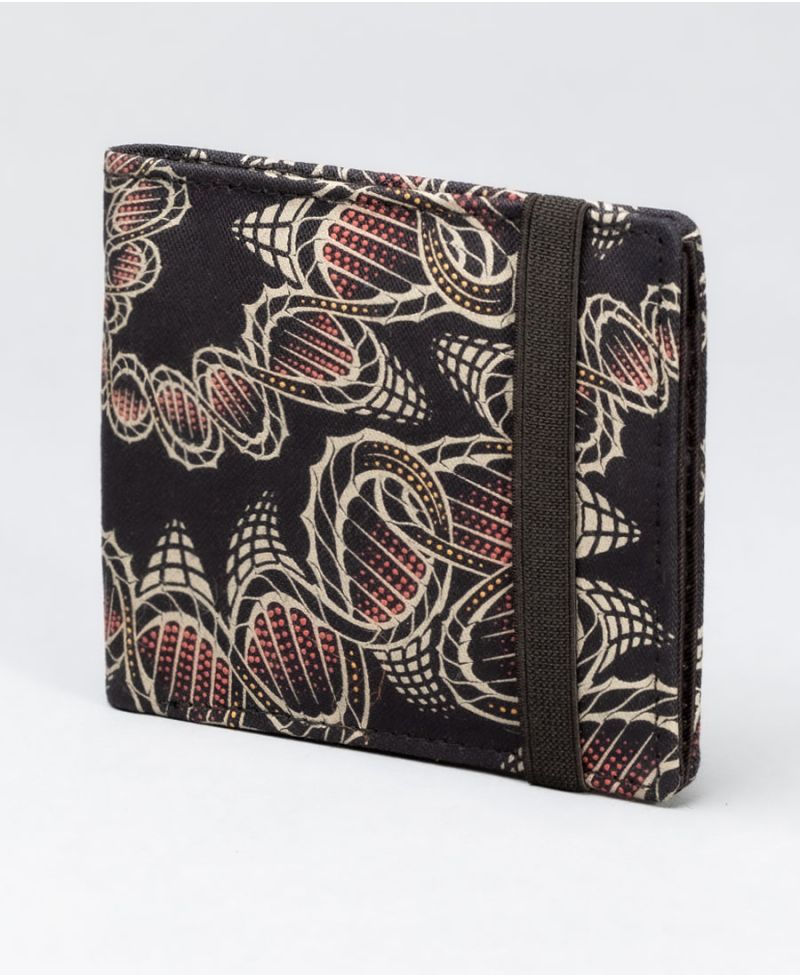 mens wallet bifold canvas slim wallet dna print