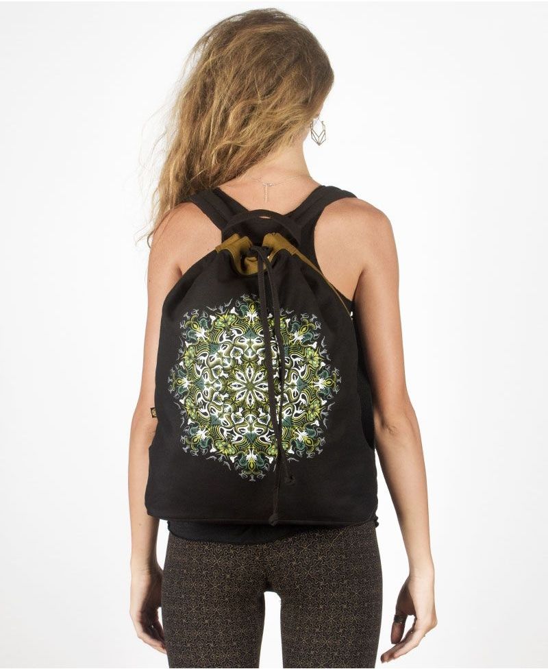 Lotusika ➟ Padded Straps Drawstring Backpack 
