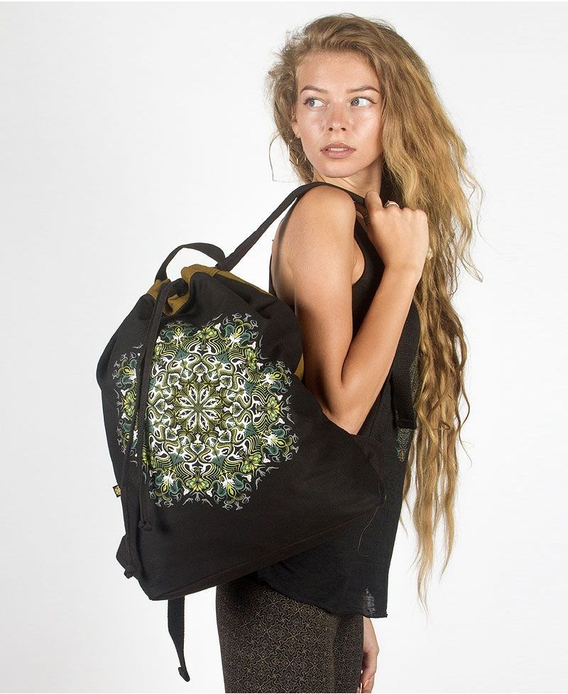 Lotusika ➟ Padded Straps Drawstring Backpack 