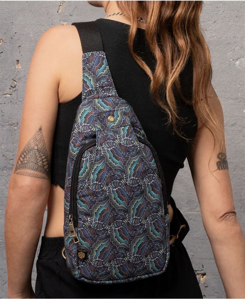 crossbody sling bag psychedelic