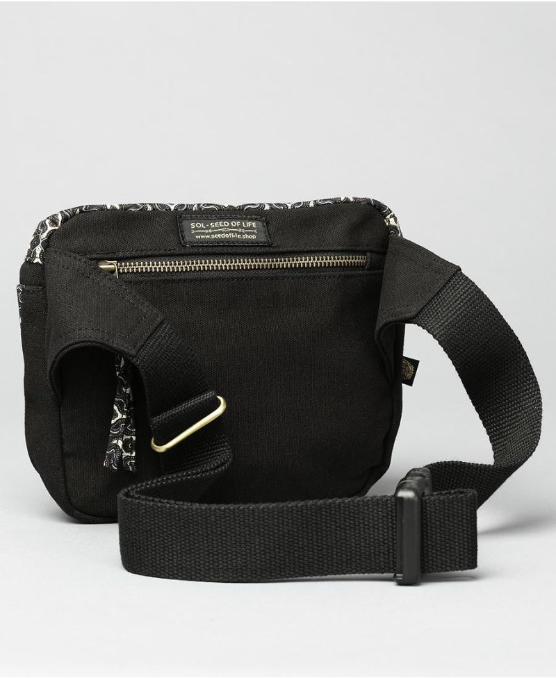 Hamsa Belt Pouch- Black