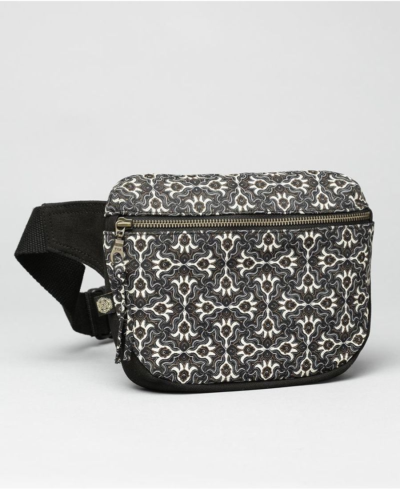 Hamsa Belt Pouch- Black