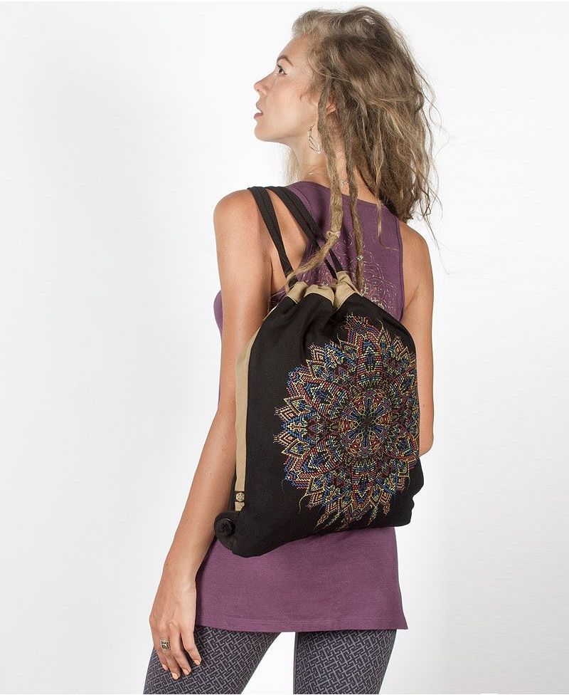 tribal drawstring backpack