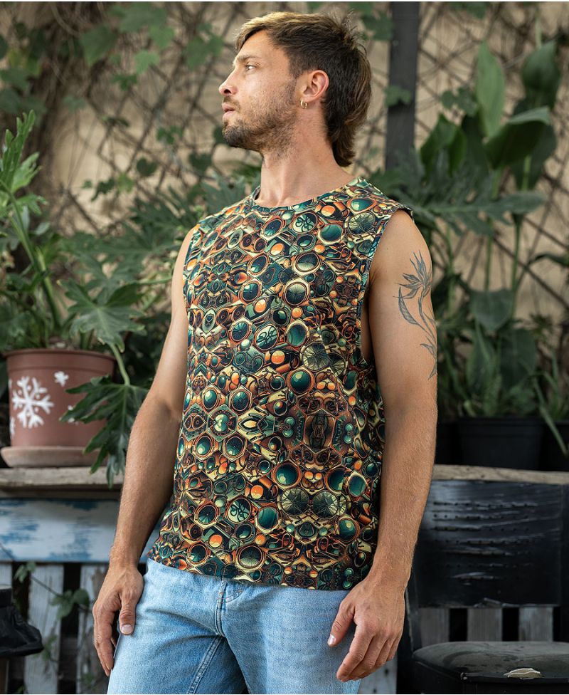 psychedelic men tank top