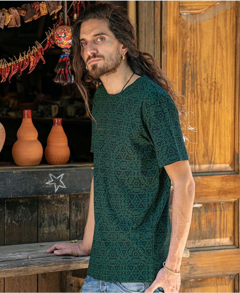 Flower Of Life T-shirt ➟ Green