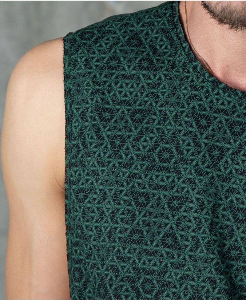 Flower Of Life Tank Top ➟ Green