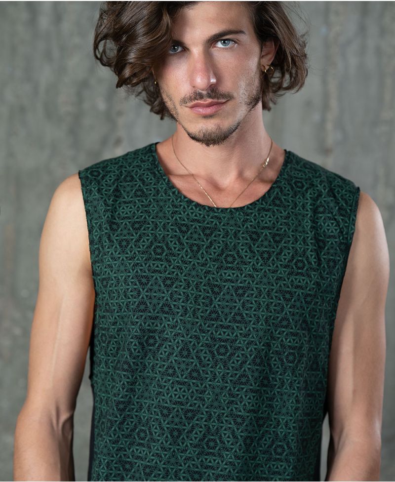 Flower Of Life Tank Top ➟ Green