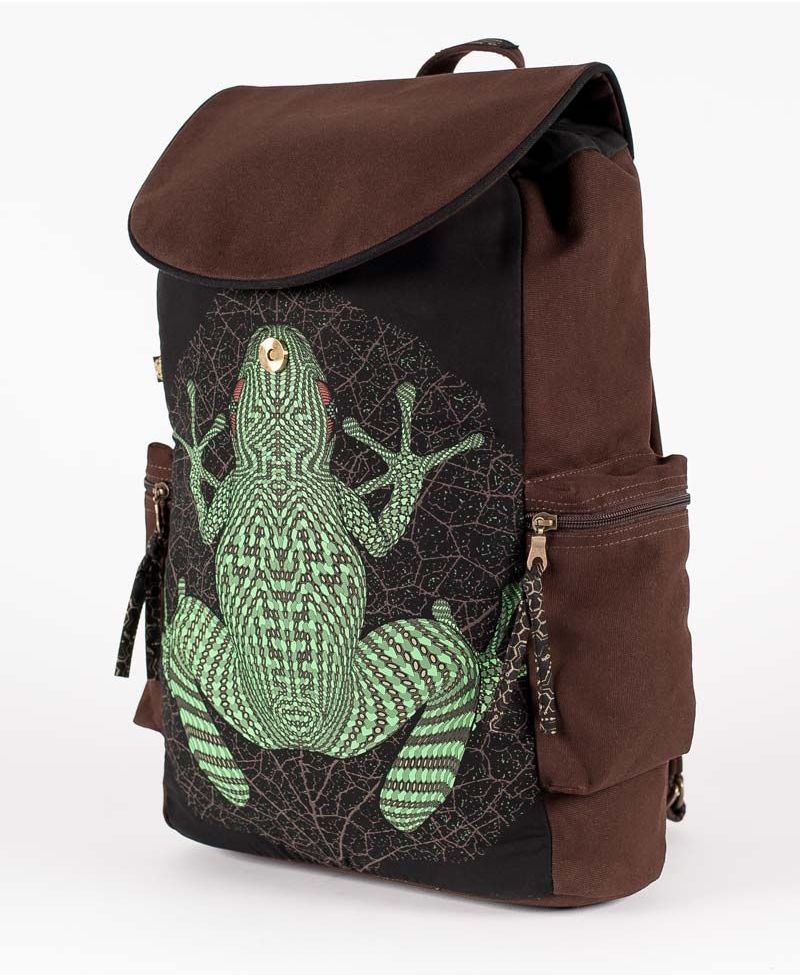 frog-backpack-canvas-laptop-bag-black-brown-psy-trance