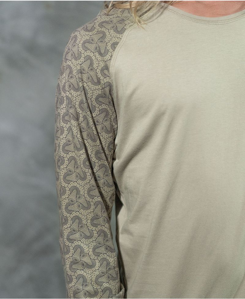 Fungi Long Sleeve T-shirt ➟ Beige