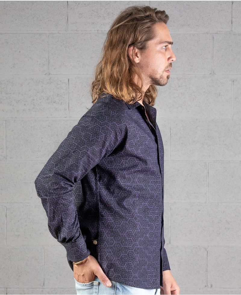 Kubic Long Button Shirt ➟ Black / NEW