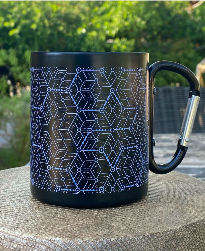 geometric mug travel cup 