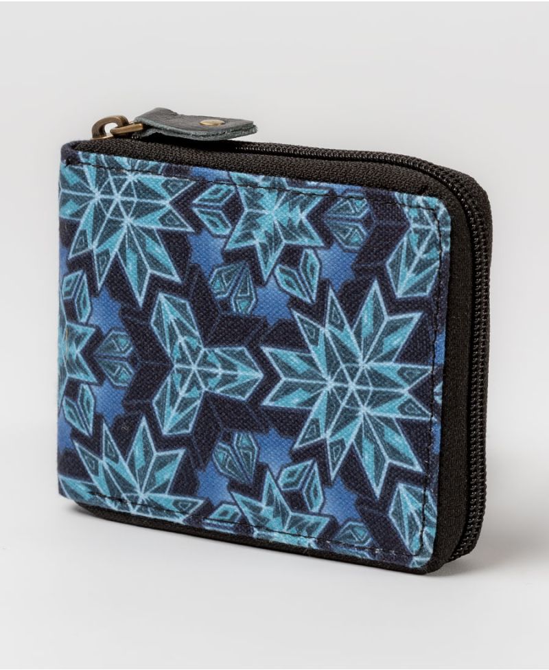 Mens Zipper Wallet Geometric Print